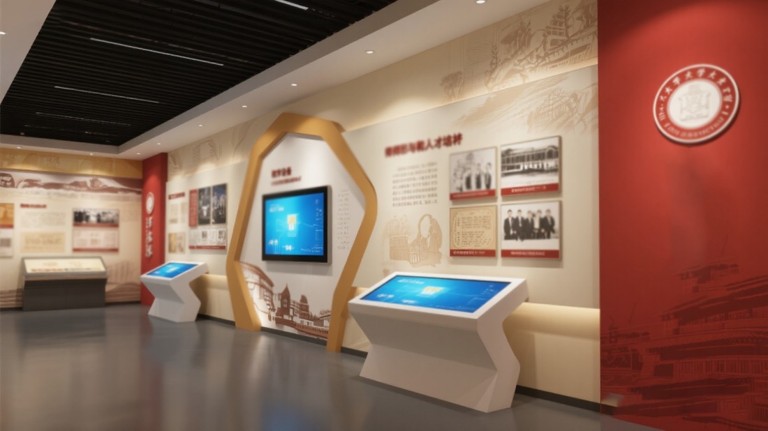 校史館主要設(shè)計(jì)內(nèi)容，校史展館