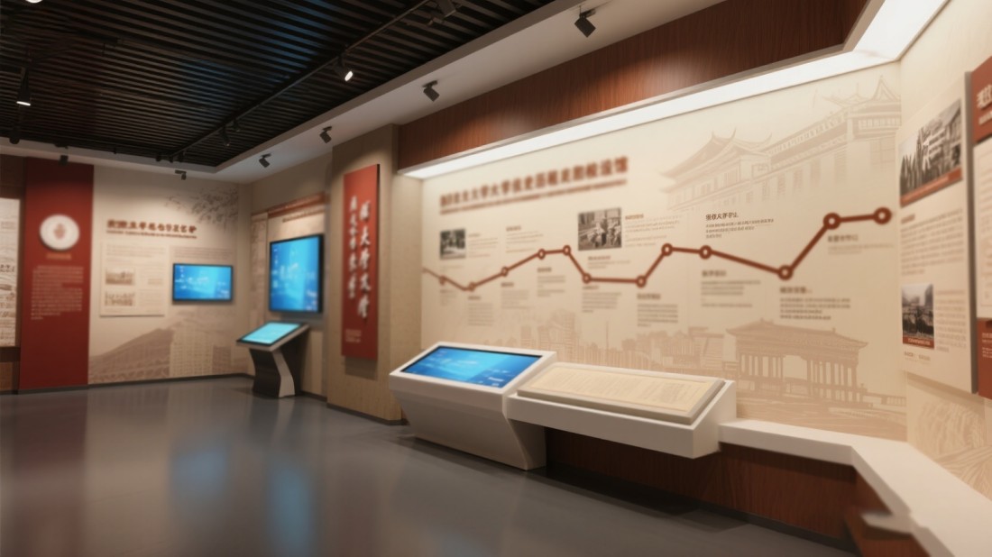多媒體校史館展館展廳設(shè)計(jì)效果圖 多媒體校史館展館展廳設(shè)計(jì)效果圖